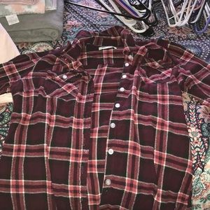maroon flannel